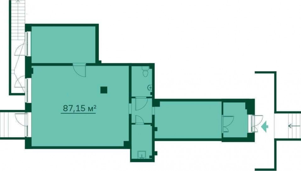 Коммерческое помещение 87.2 м²