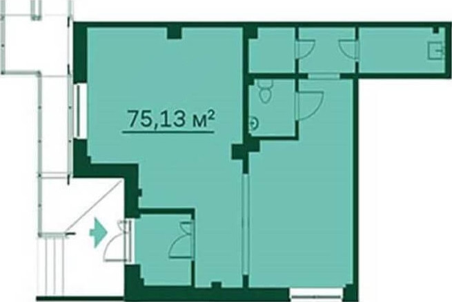 Коммерческое помещение 75.1 м²